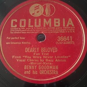 Benny Goodman I'm Old Fashioned". Dearly beloved vinyl